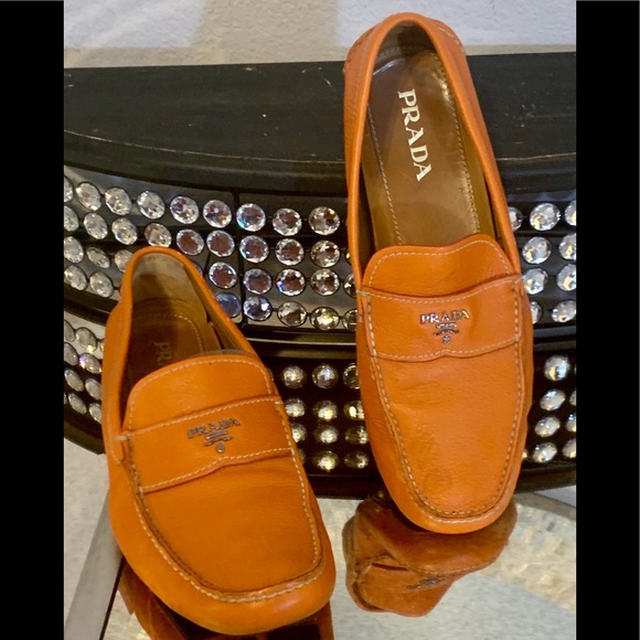 Prada Other - Prada Men’s Driving Loafer in Papaya, size 11